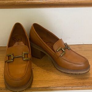 Women's Tan Platform Loafers